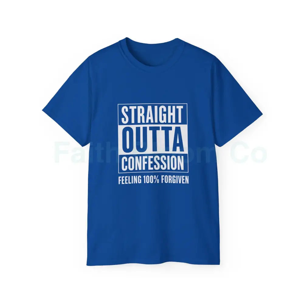 Straight Outta Confession Shirt Royal / S T-Shirt