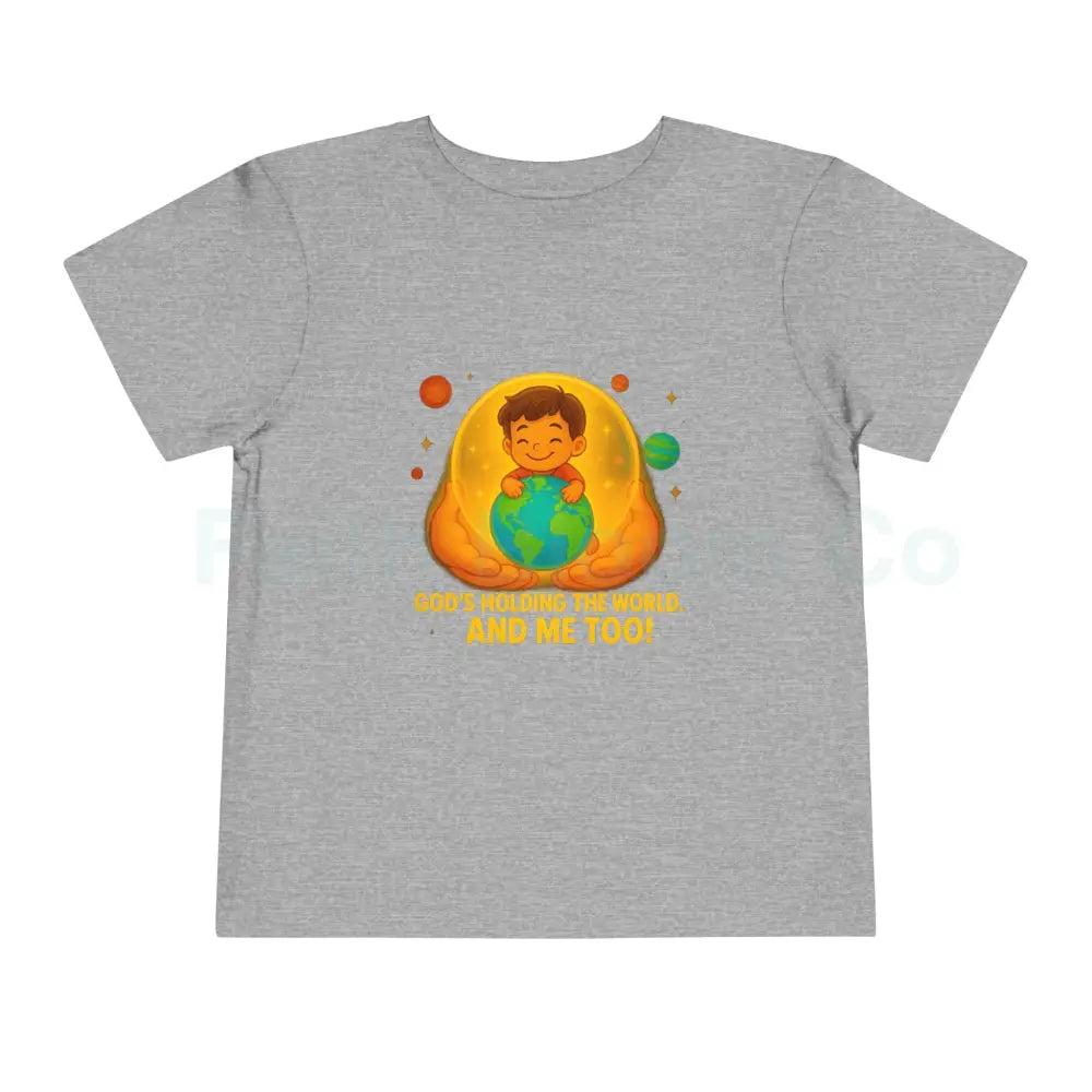 Toddler Earth-Themed Tee – ’He’s Got the Whole World...and Me!’ – Cute Kids Shirt Gift for Toddlers Earth Day Apparel