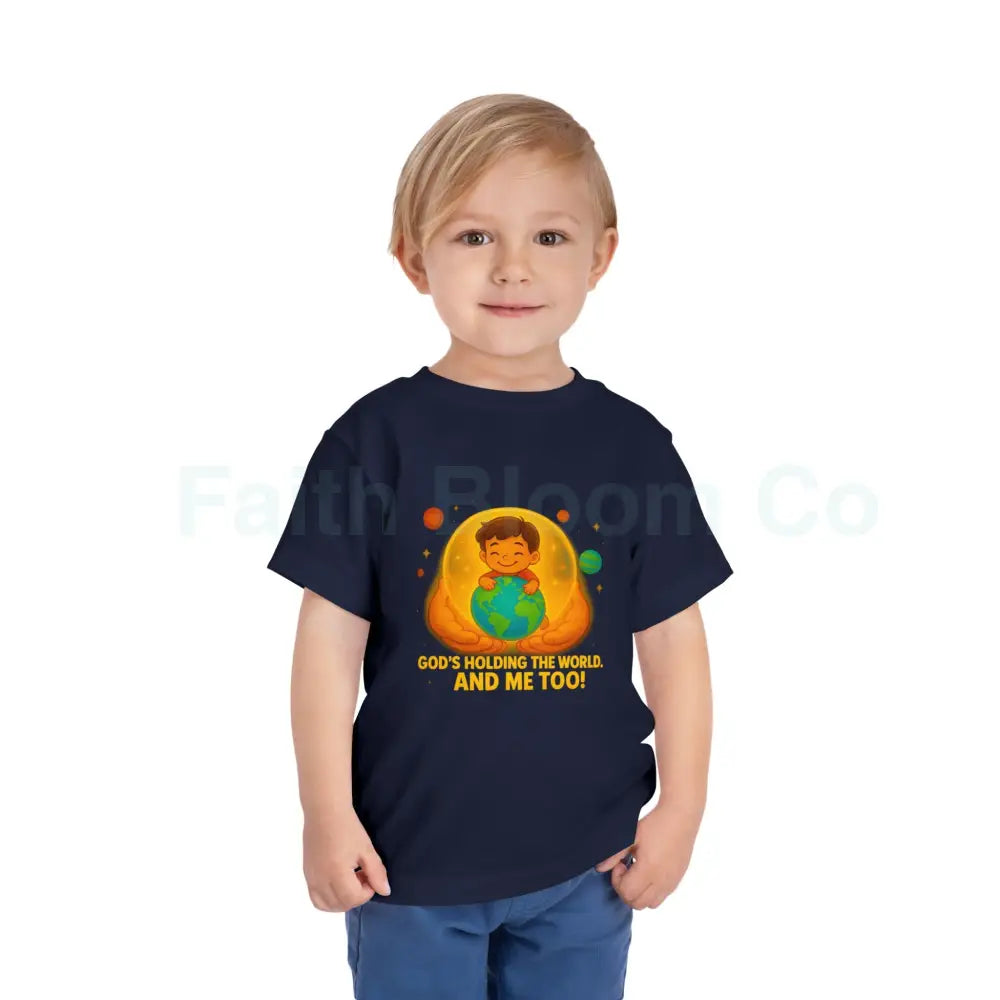 Toddler Earth-Themed Tee – ’He’s Got the Whole World...and Me!’ – Cute Kids Shirt Gift for Toddlers Earth Day Apparel