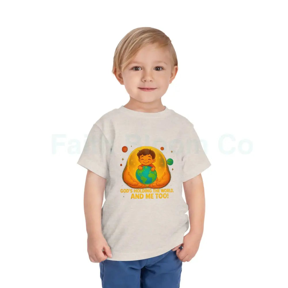 Toddler Earth-Themed Tee – ’He’s Got the Whole World...and Me!’ – Cute Kids Shirt Gift for Toddlers Earth Day Apparel
