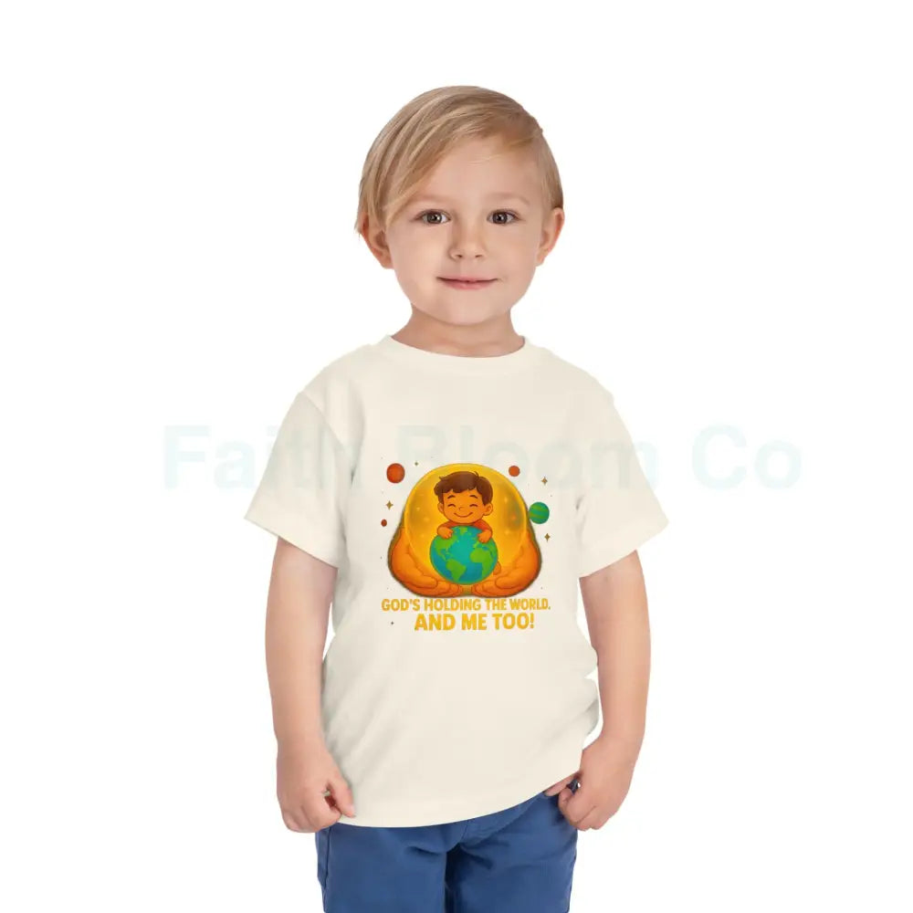 Toddler Earth-Themed Tee – ’He’s Got the Whole World...and Me!’ – Cute Kids Shirt Gift for Toddlers Earth Day Apparel