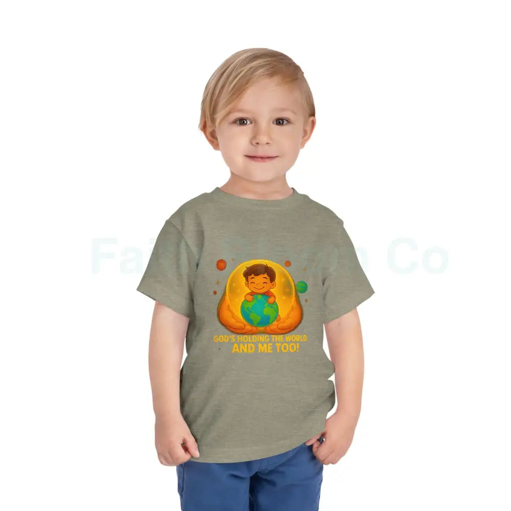 Toddler Earth-Themed Tee – ’He’s Got the Whole World...and Me!’ – Cute Kids Shirt Gift for Toddlers Earth Day Apparel