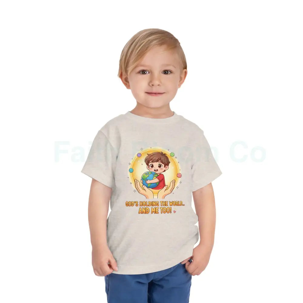 Toddler Earth-Themed Tee – ’He’s Got the Whole World...and Me!’ – Cute Kids Shirt Gift for Toddlers Earth Day Apparel