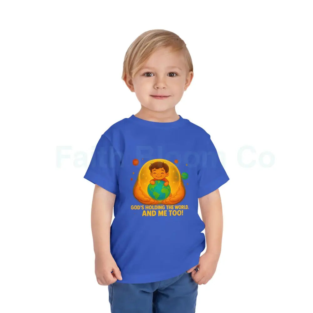 Toddler Earth-Themed Tee – ’He’s Got the Whole World...and Me!’ – Cute Kids Shirt Gift for Toddlers Earth Day Apparel