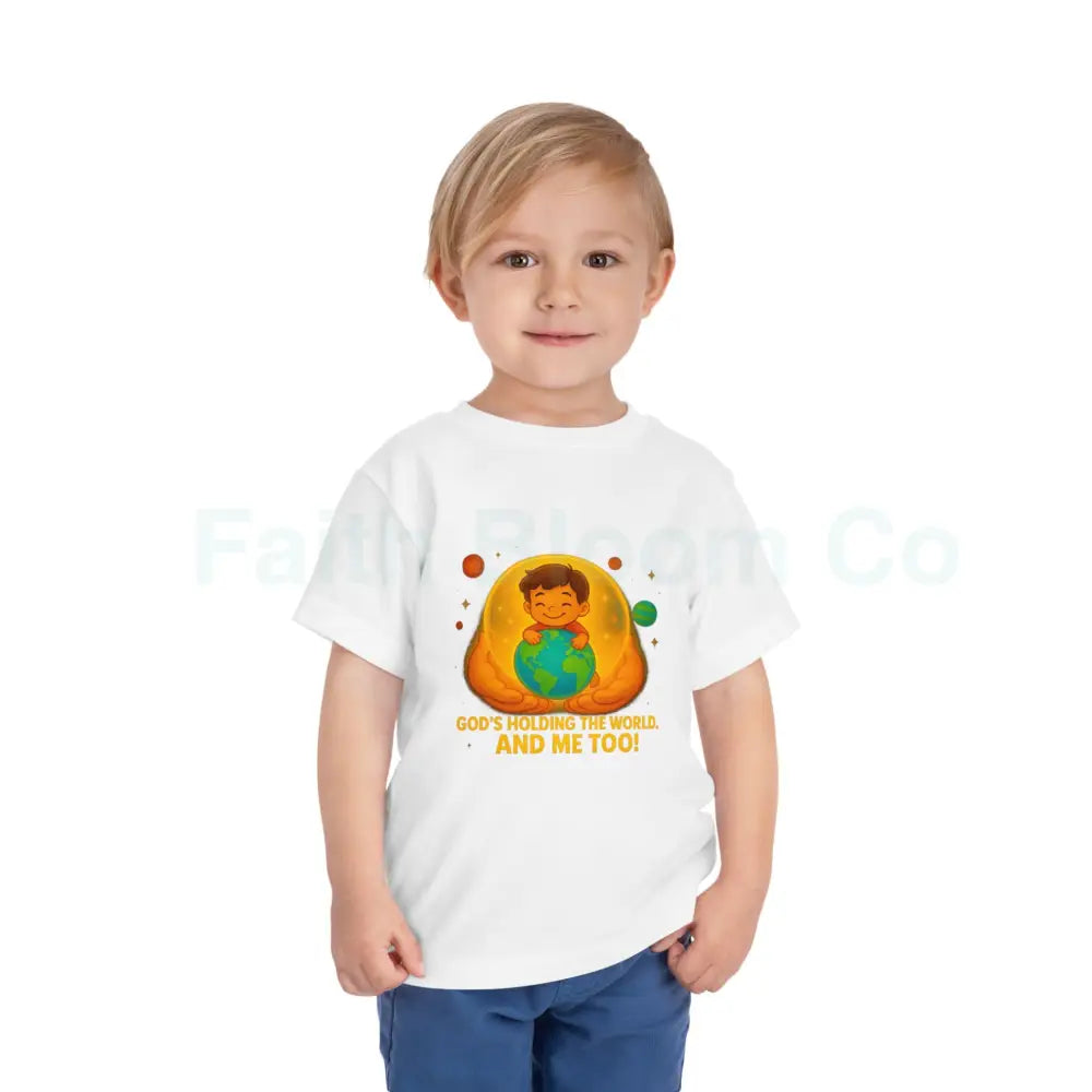 Toddler Earth-Themed Tee – ’He’s Got the Whole World...and Me!’ – Cute Kids Shirt Gift for Toddlers Earth Day Apparel
