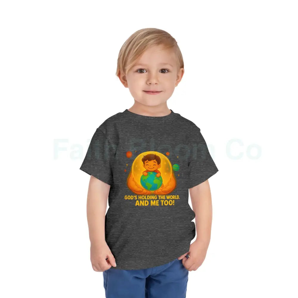 Toddler Earth-Themed Tee – ’He’s Got the Whole World...and Me!’ – Cute Kids Shirt Gift for Toddlers Earth Day Apparel
