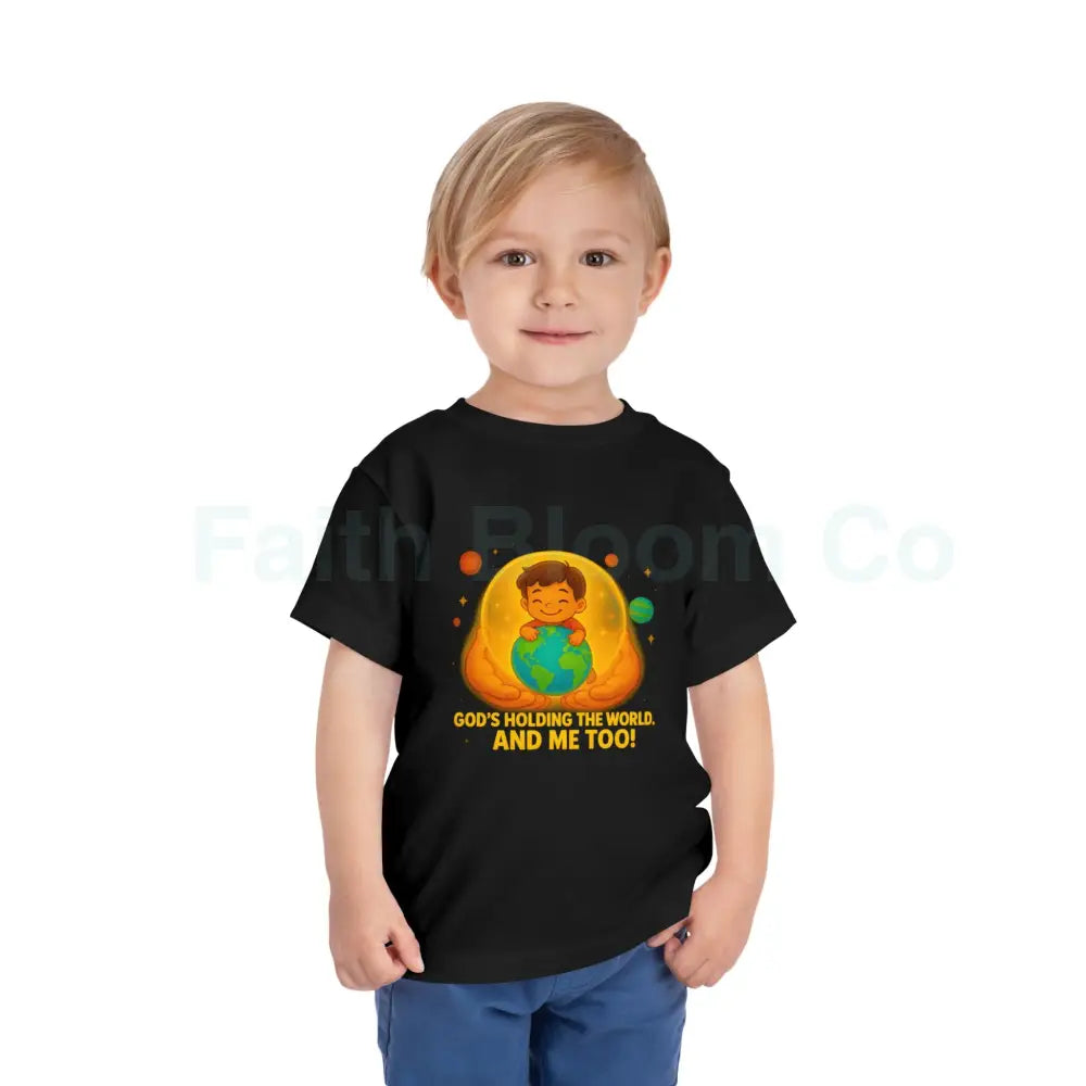 Toddler Earth-Themed Tee – ’He’s Got the Whole World...and Me!’ – Cute Kids Shirt Gift for Toddlers Earth Day Apparel