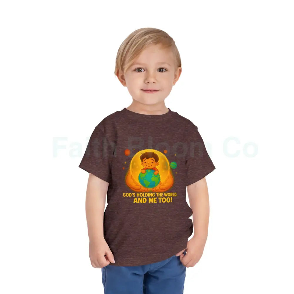 Toddler Earth-Themed Tee – ’He’s Got the Whole World...and Me!’ – Cute Kids Shirt Gift for Toddlers Earth Day Apparel