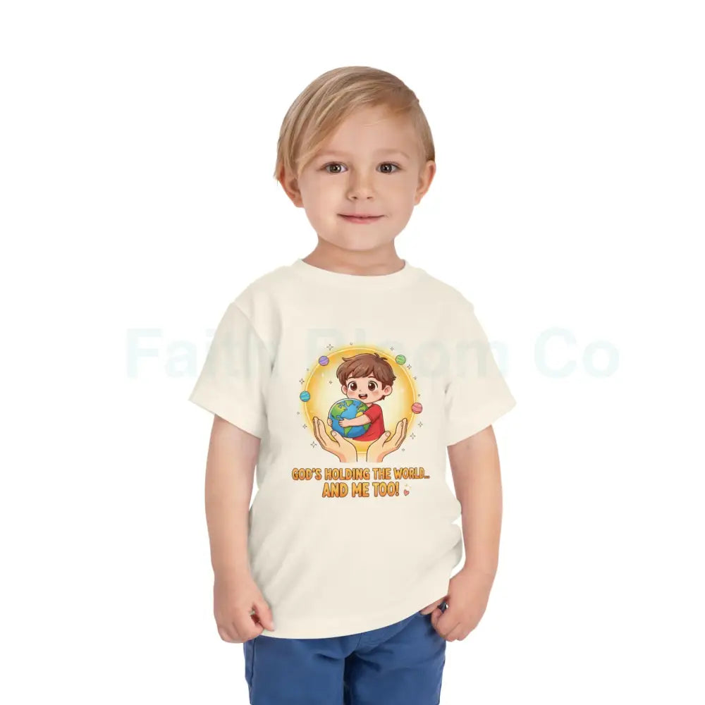 Toddler Earth-Themed Tee – ’He’s Got the Whole World...and Me!’ – Cute Kids Shirt Gift for Toddlers Earth Day Apparel