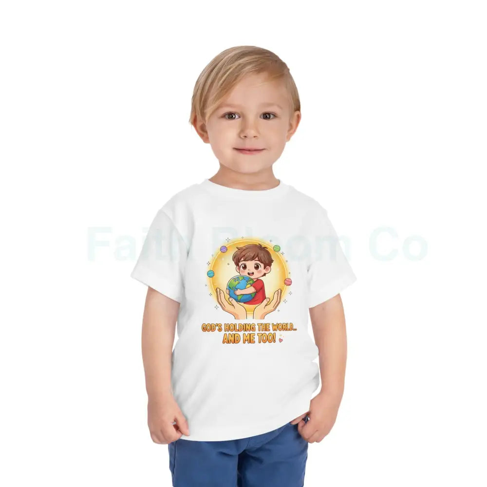 Toddler Earth-Themed Tee – ’He’s Got the Whole World...and Me!’ – Cute Kids Shirt Gift for Toddlers Earth Day Apparel