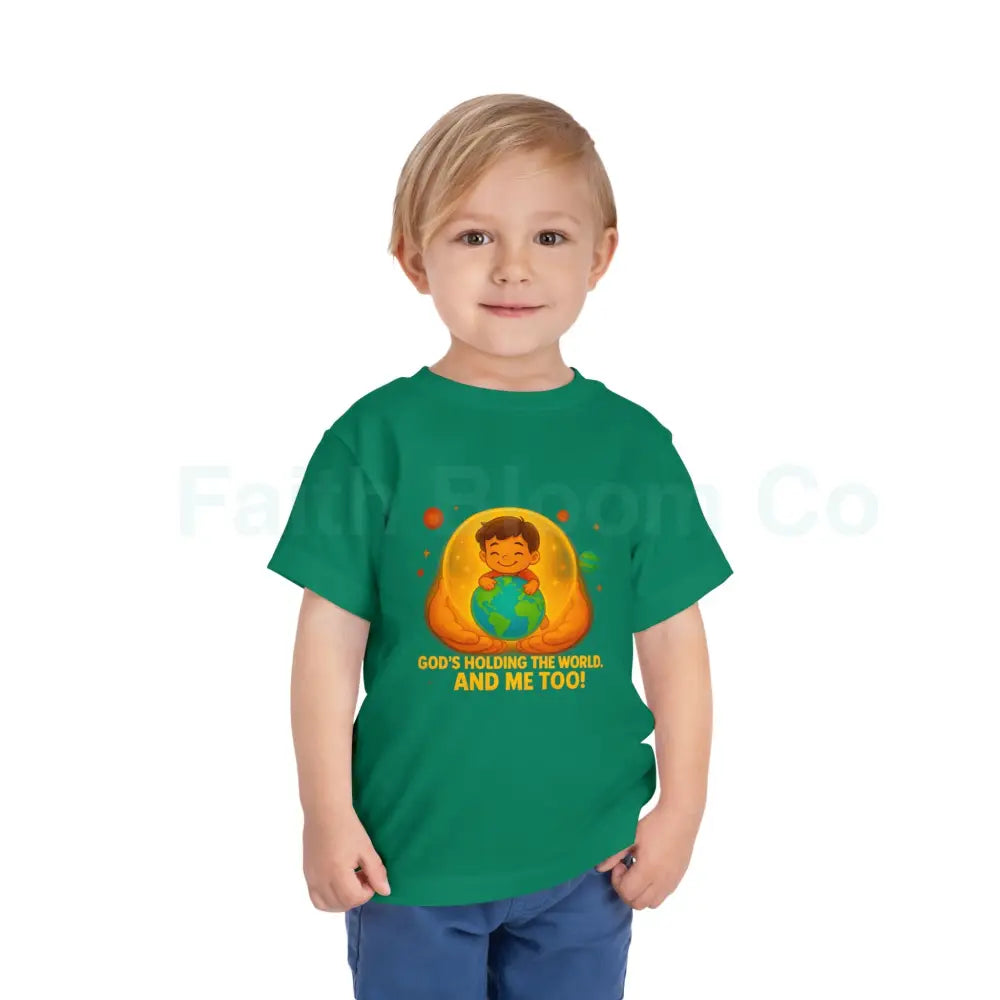 Toddler Earth-Themed Tee – ’He’s Got the Whole World...and Me!’ – Cute Kids Shirt Gift for Toddlers Earth Day Apparel