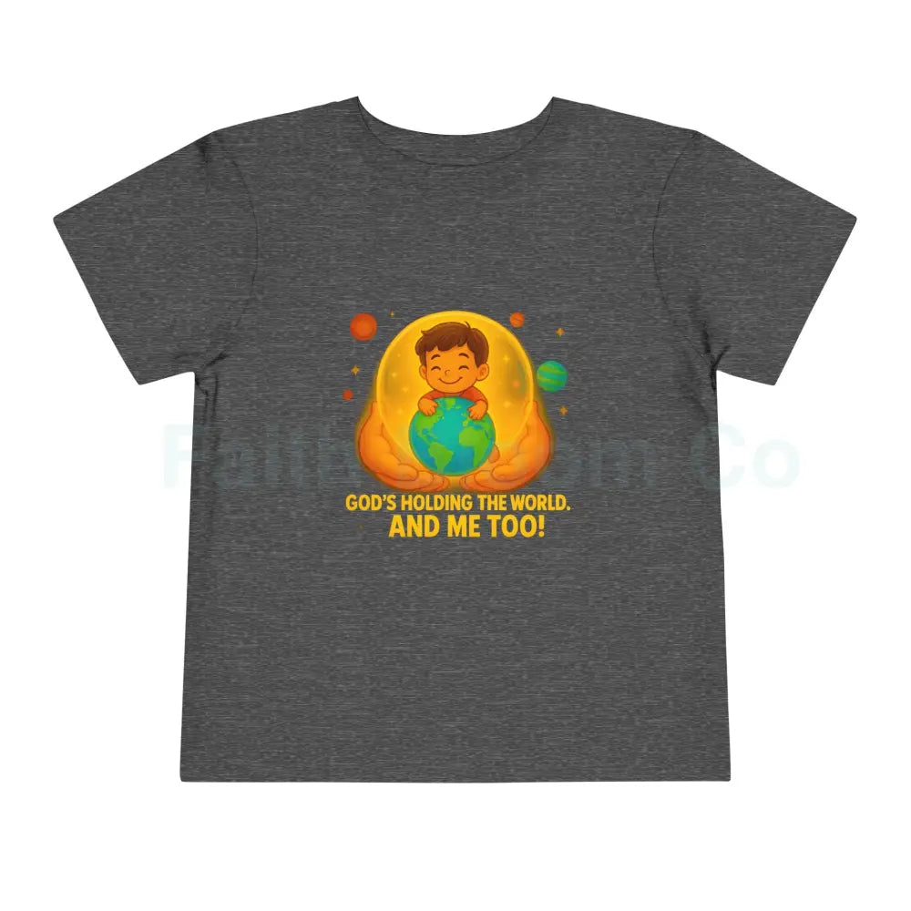Toddler Earth-Themed Tee – ’He’s Got the Whole World...and Me!’ – Cute Kids Shirt Gift for Toddlers Earth Day Apparel