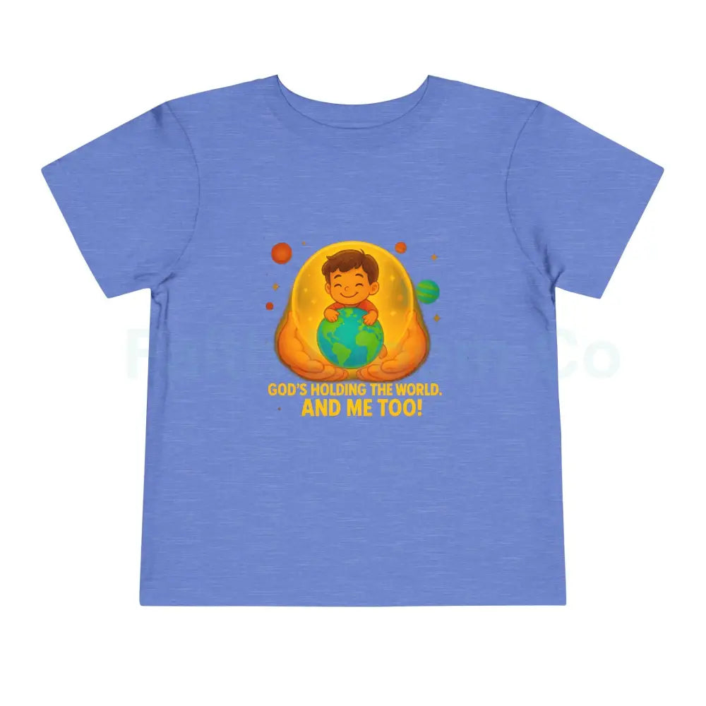 Toddler Earth-Themed Tee – ’He’s Got the Whole World...and Me!’ – Cute Kids Shirt Gift for Toddlers Earth Day Apparel