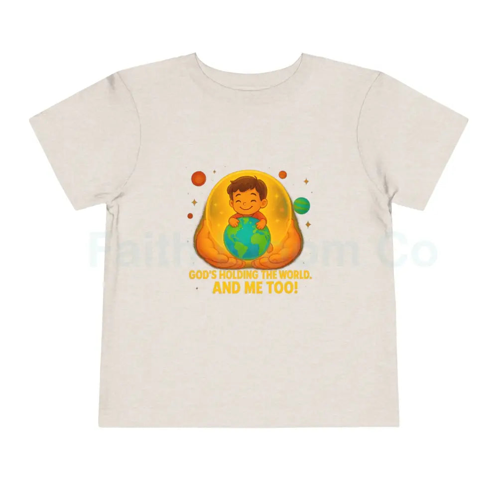 Toddler Earth-Themed Tee – ’He’s Got the Whole World...and Me!’ – Cute Kids Shirt Gift for Toddlers Earth Day Apparel