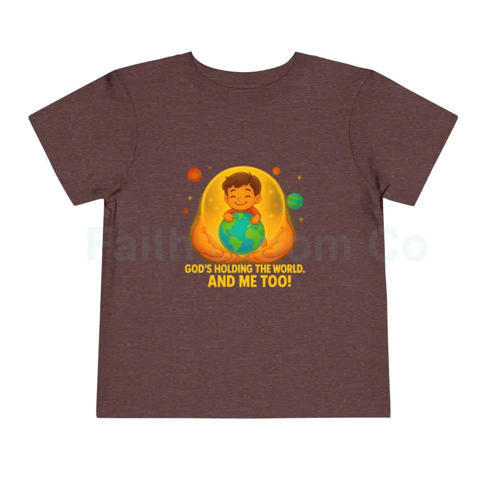 Toddler Earth-Themed Tee – ’He’s Got the Whole World...and Me!’ – Cute Kids Shirt Gift for Toddlers Earth Day Apparel