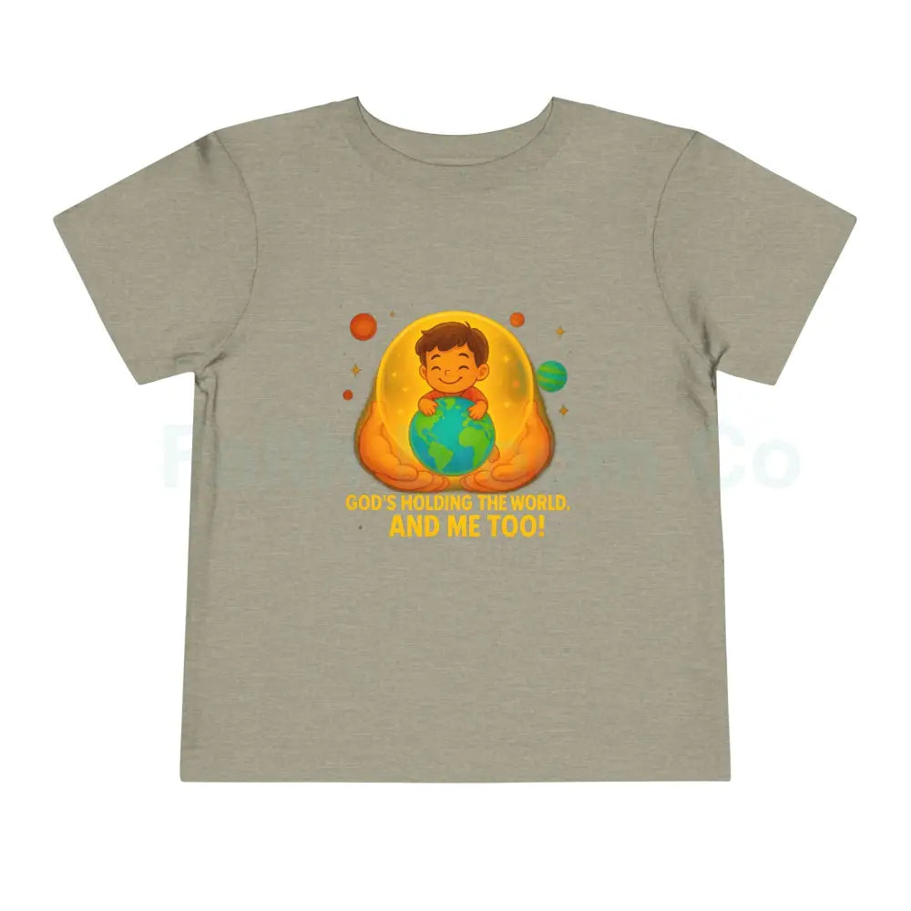 Toddler Earth-Themed Tee – ’He’s Got the Whole World...and Me!’ – Cute Kids Shirt Gift for Toddlers Earth Day Apparel