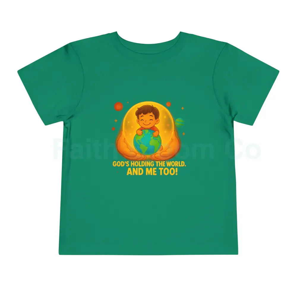 Toddler Earth-Themed Tee – ’He’s Got the Whole World...and Me!’ – Cute Kids Shirt Gift for Toddlers Earth Day Apparel