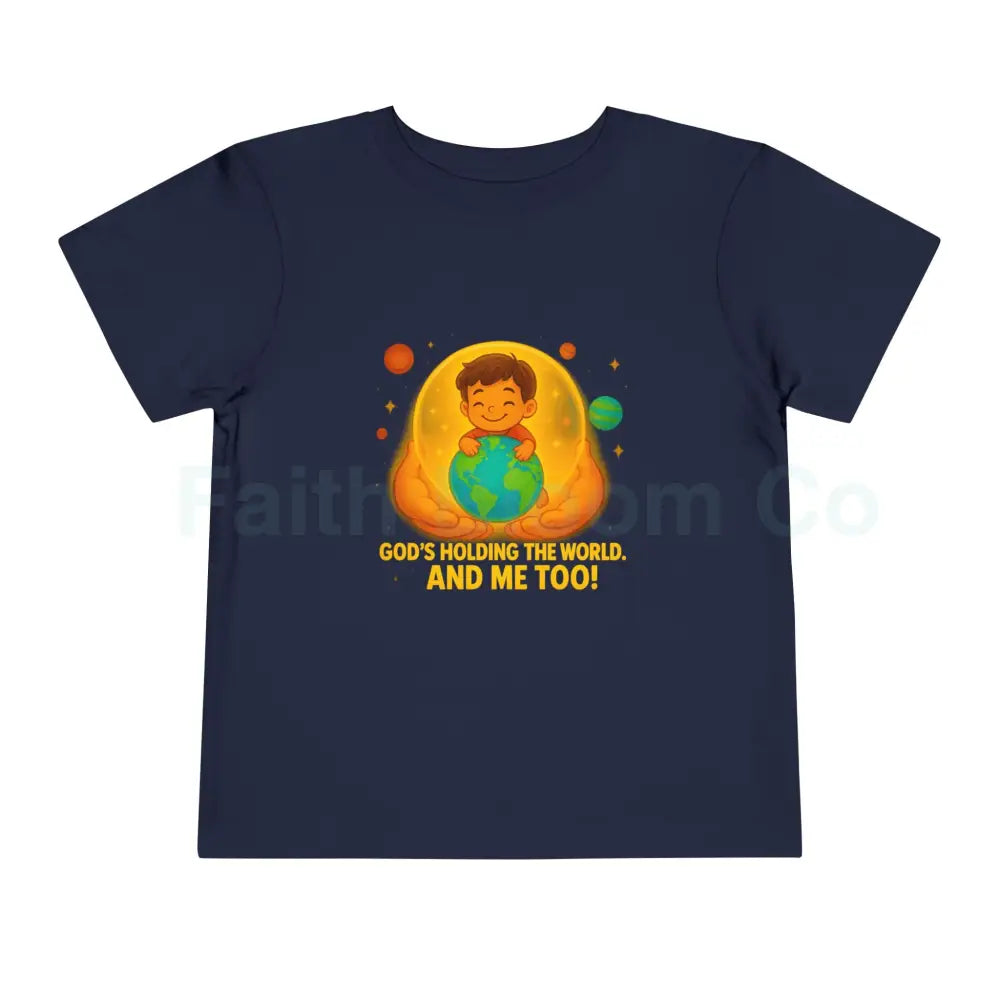 Toddler Earth-Themed Tee – ’He’s Got the Whole World...and Me!’ – Cute Kids Shirt Gift for Toddlers Earth Day Apparel