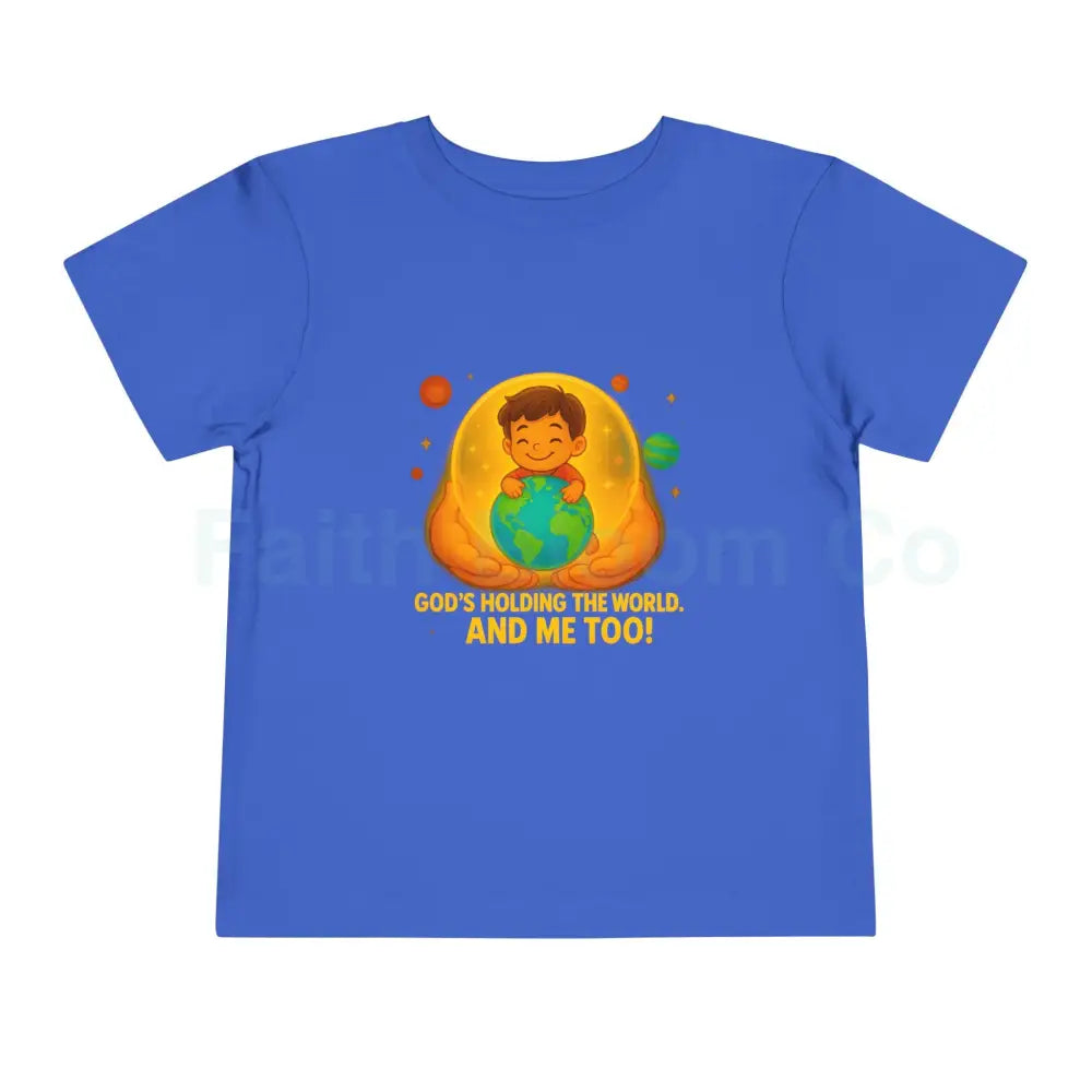 Toddler Earth-Themed Tee – ’He’s Got the Whole World...and Me!’ – Cute Kids Shirt Gift for Toddlers Earth Day Apparel