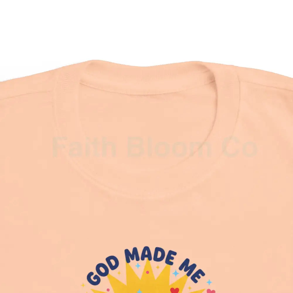Toddler Graphic Tee - God Made Me Awesome Pop Art Design Kids clothes