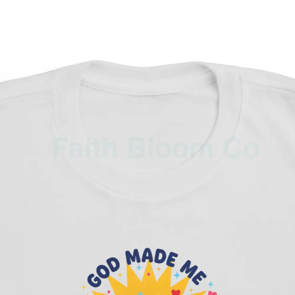 Toddler Graphic Tee - God Made Me Awesome Pop Art Design Kids clothes