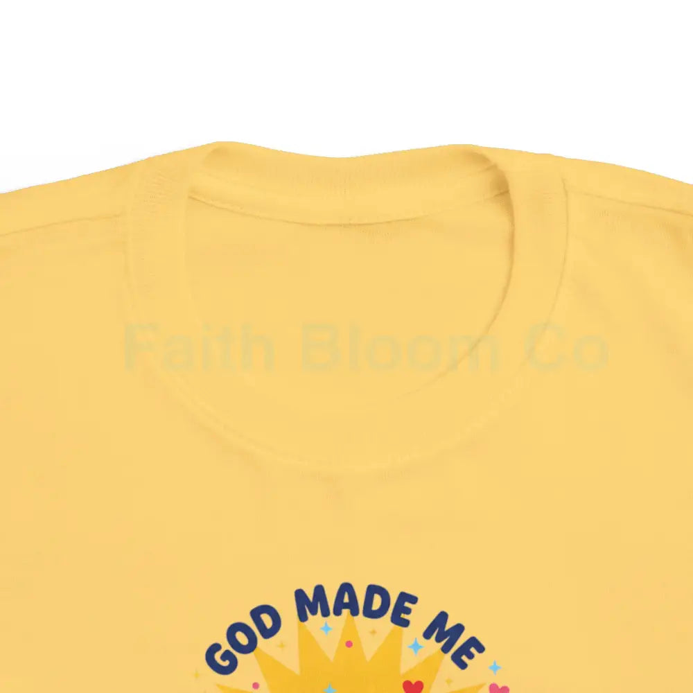 Toddler Graphic Tee - God Made Me Awesome Pop Art Design Kids clothes