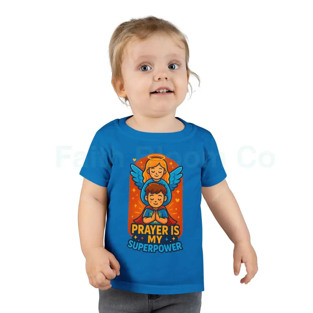 Toddler Prayer Superpower T-Shirt | Kids Spiritual Gift Faith Shirt Cute Toddler Apparel Birthday Gift Encouraging