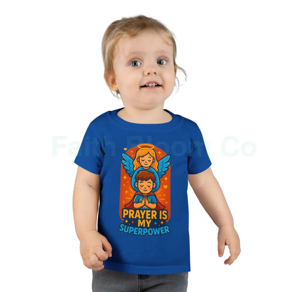 Toddler Prayer Superpower T-Shirt | Kids Spiritual Gift Faith Shirt Cute Toddler Apparel Birthday Gift Encouraging