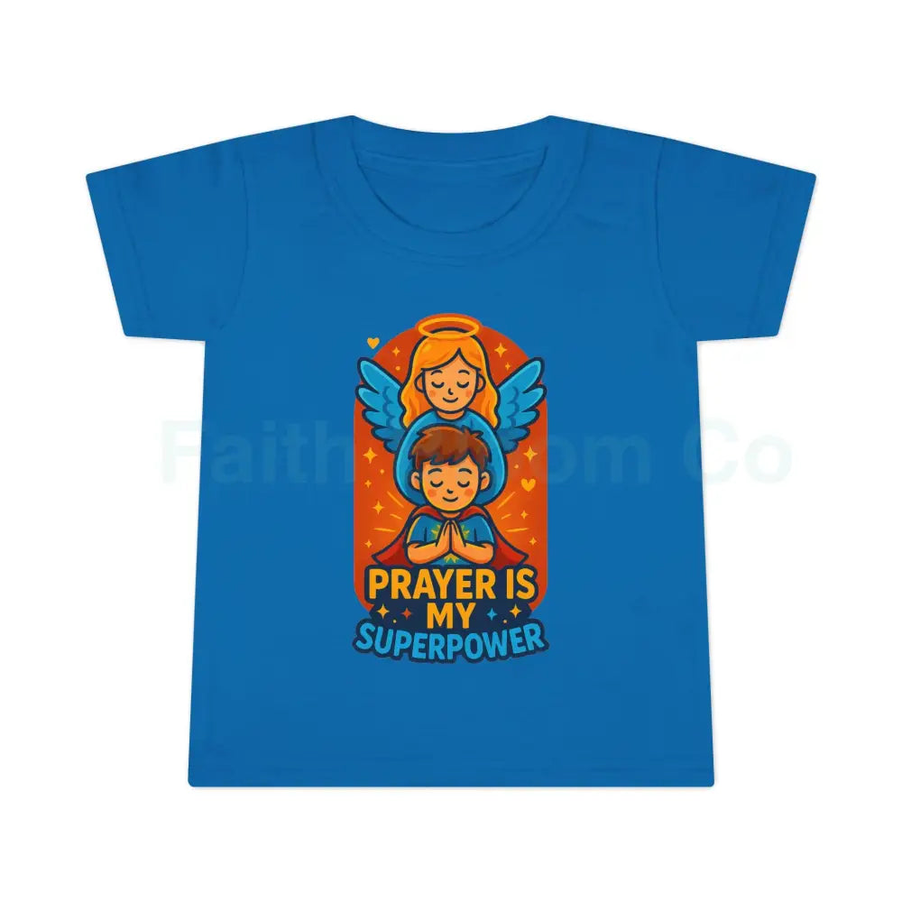 Toddler Prayer Superpower T-Shirt | Kids Spiritual Gift Faith Shirt Cute Toddler Apparel Birthday Gift Encouraging