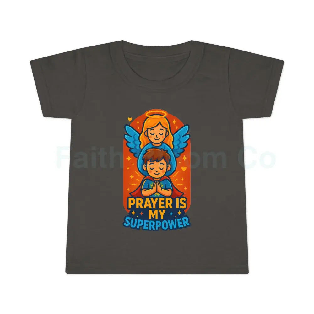 Toddler Prayer Superpower T-Shirt | Kids Spiritual Gift Faith Shirt Cute Toddler Apparel Birthday Gift Encouraging