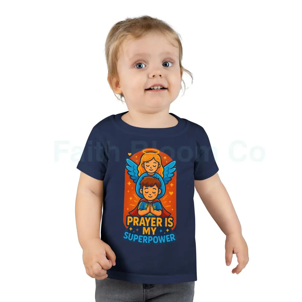 Toddler Prayer Superpower T-Shirt | Kids Spiritual Gift Faith Shirt Cute Toddler Apparel Birthday Gift Encouraging