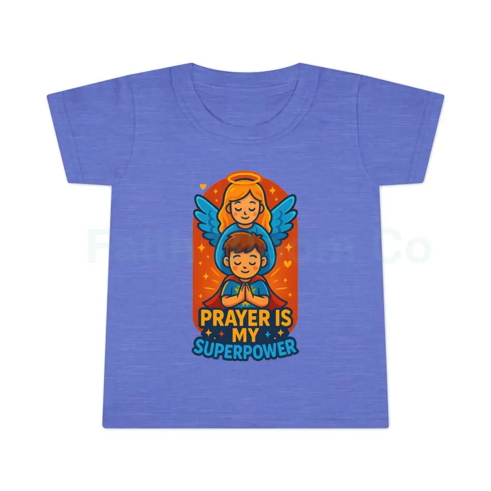 Toddler Prayer Superpower T-Shirt | Kids Spiritual Gift Faith Shirt Cute Toddler Apparel Birthday Gift Encouraging