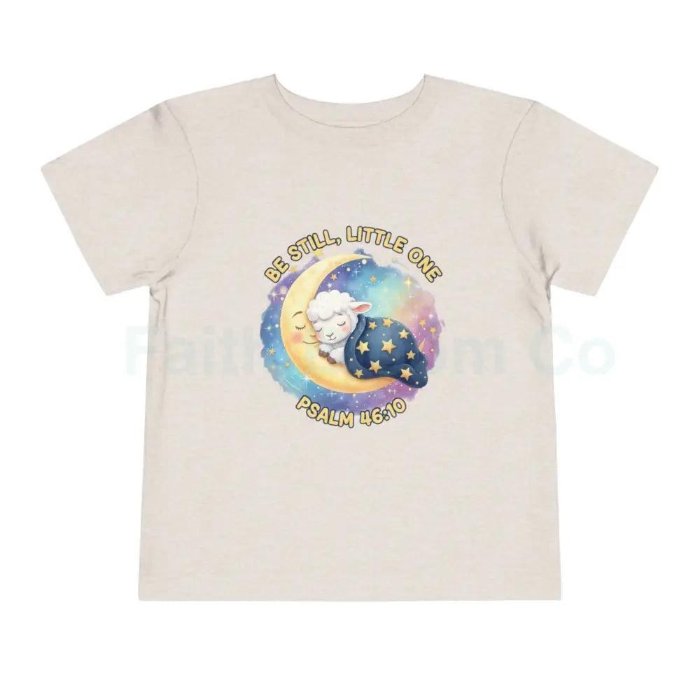 Toddler Short Sleeve Tee - ’Be Still Little One’ Psalm Design Baby Gift Nursery Decor Faith-Based Apparel Toddler Shirt