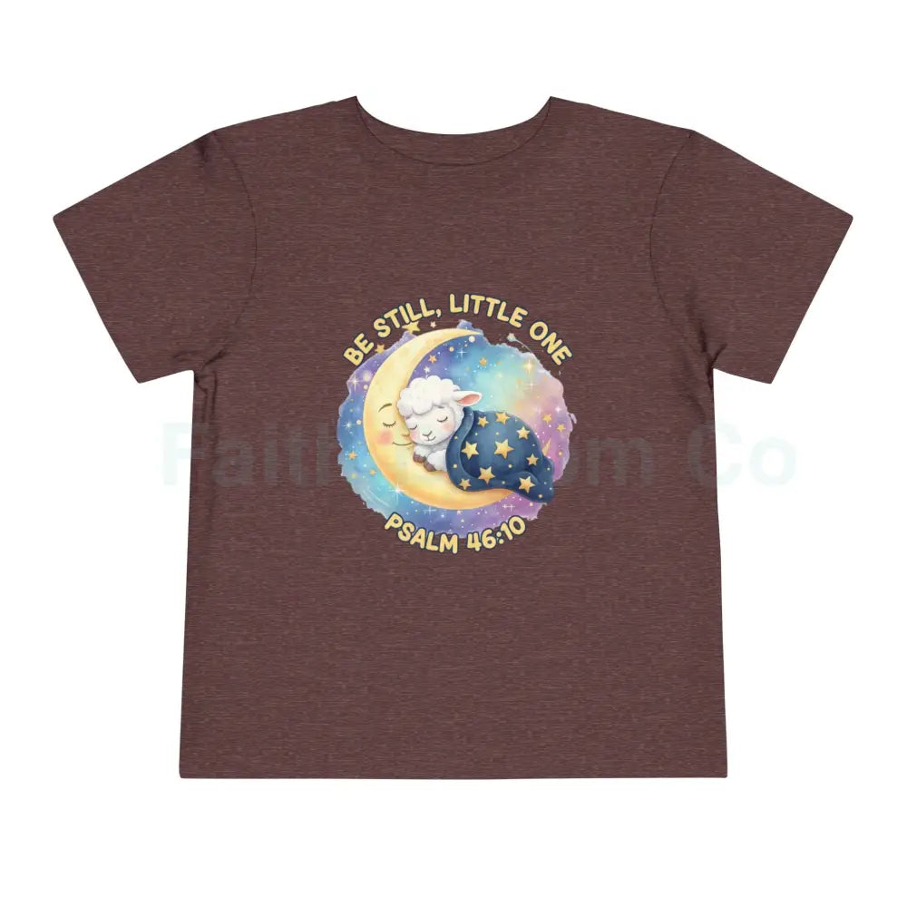 Toddler Short Sleeve Tee - ’Be Still Little One’ Psalm Design Baby Gift Nursery Decor Faith-Based Apparel Toddler Shirt
