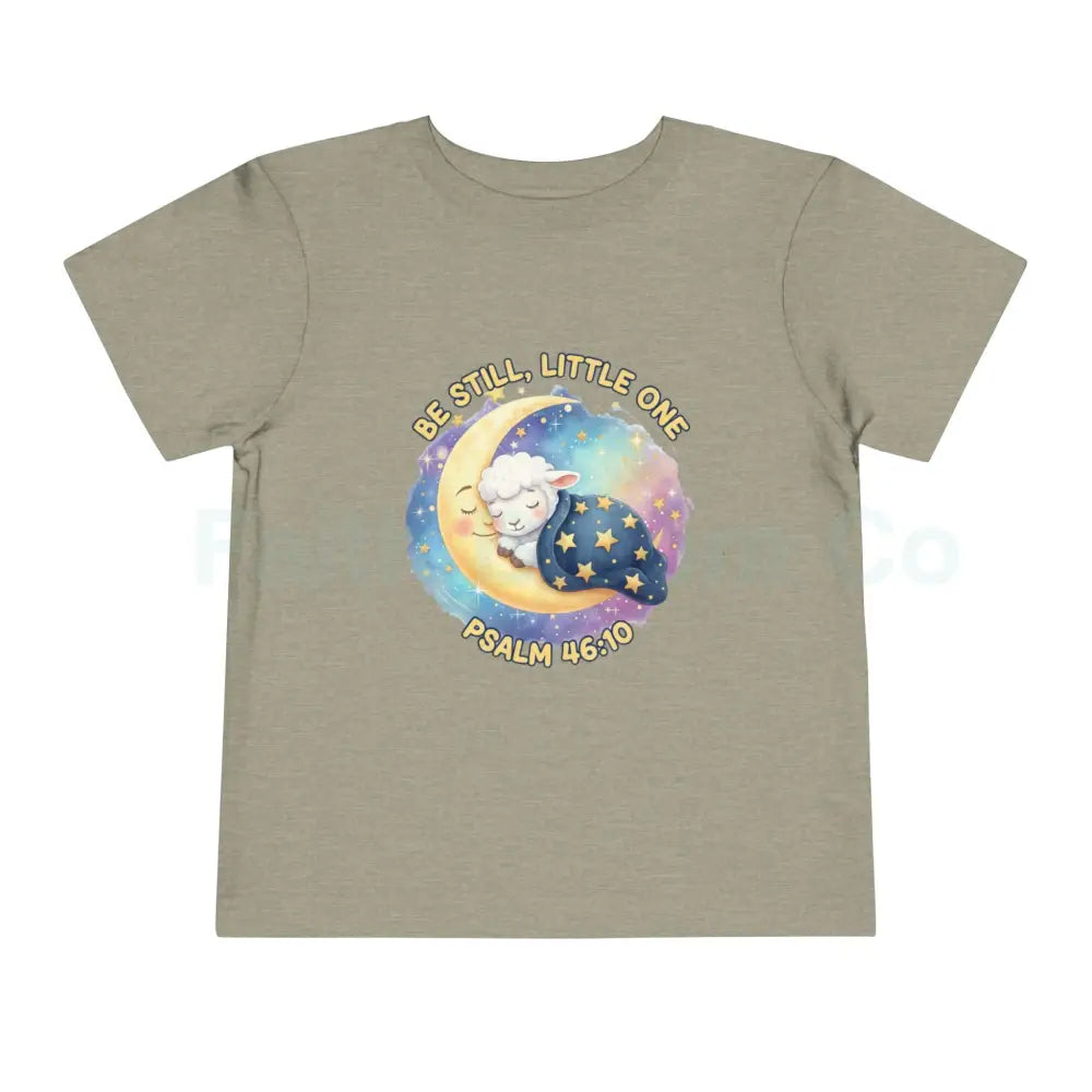 Toddler Short Sleeve Tee - ’Be Still Little One’ Psalm Design Baby Gift Nursery Decor Faith-Based Apparel Toddler Shirt