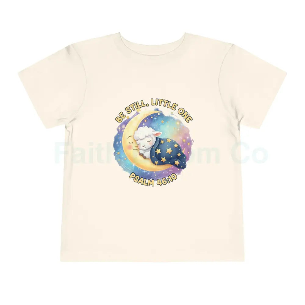 Toddler Short Sleeve Tee - ’Be Still Little One’ Psalm Design Baby Gift Nursery Decor Faith-Based Apparel Toddler Shirt