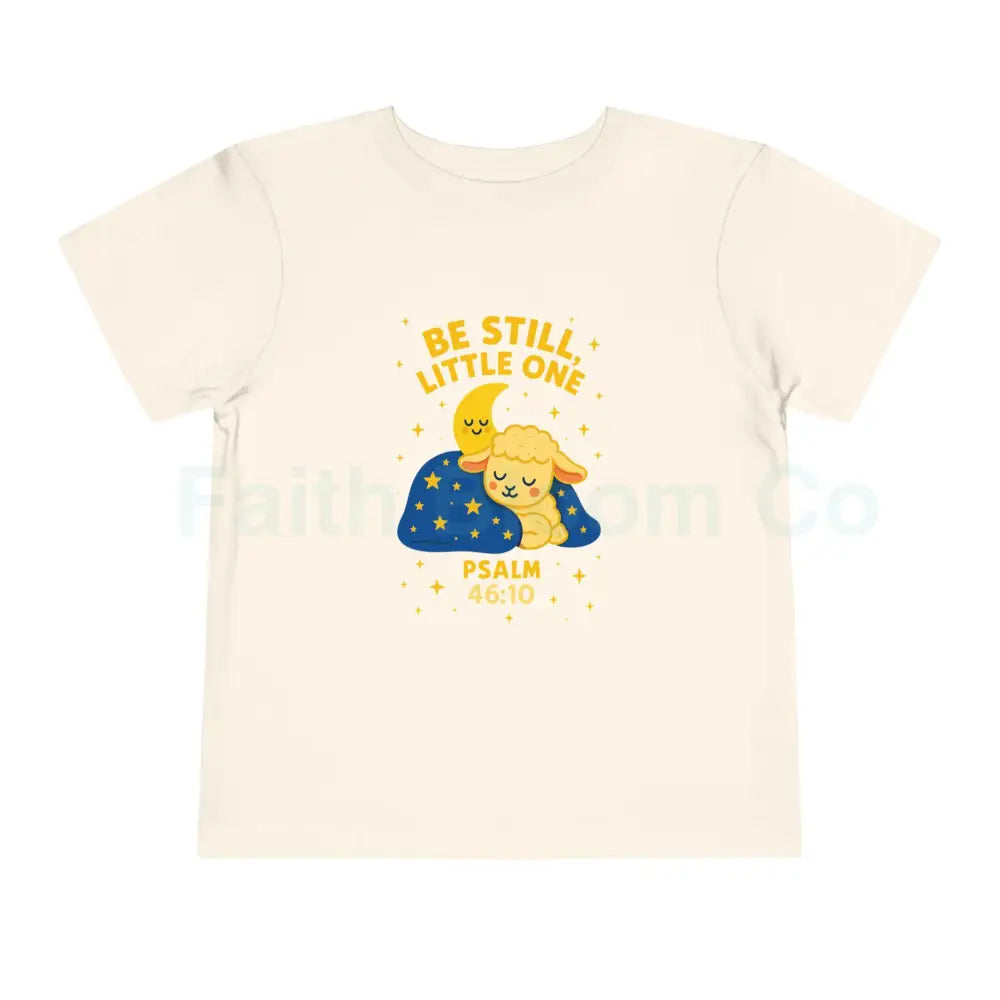Toddler Short Sleeve Tee - ’Be Still Little One’ Psalm Design Baby Gift Nursery Decor Faith-Based Apparel Toddler Shirt