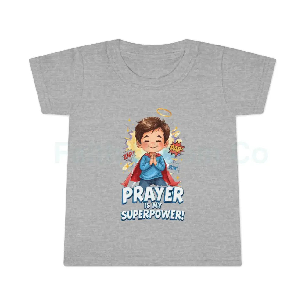Toddler T-shirt — ’Prayer Is My Superpower’ Superhero Graphic Kids clothes