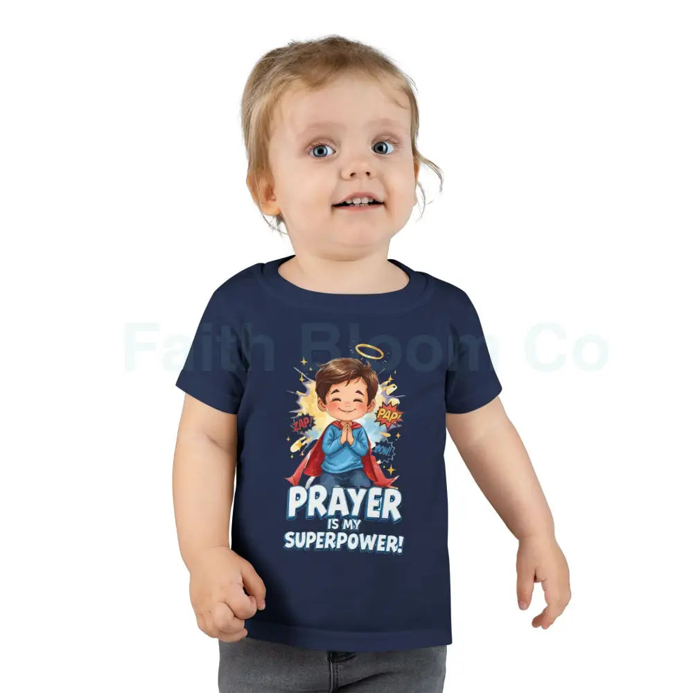 Toddler T-shirt — ’Prayer Is My Superpower’ Superhero Graphic Kids clothes