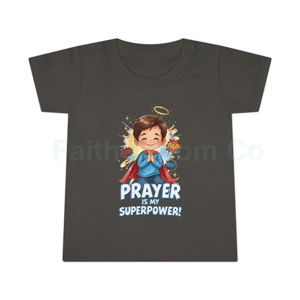 Toddler T-shirt — ’Prayer Is My Superpower’ Superhero Graphic Kids clothes