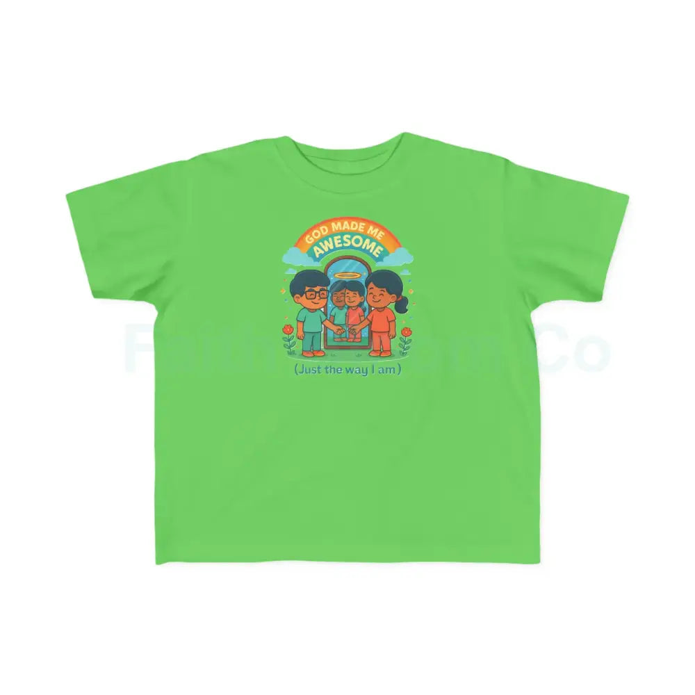 Toddler’s Awesome Tee Kids T-Shirt Rainbow Shirt Birthday Gift Playful Apparel Fun Children’s Clothing 2T / Apple Kids