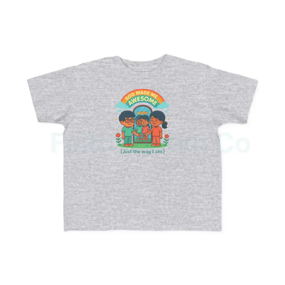 Toddler’s Awesome Tee Kids T-Shirt Rainbow Shirt Birthday Gift Playful Apparel Fun Children’s Clothing 2T / Heather