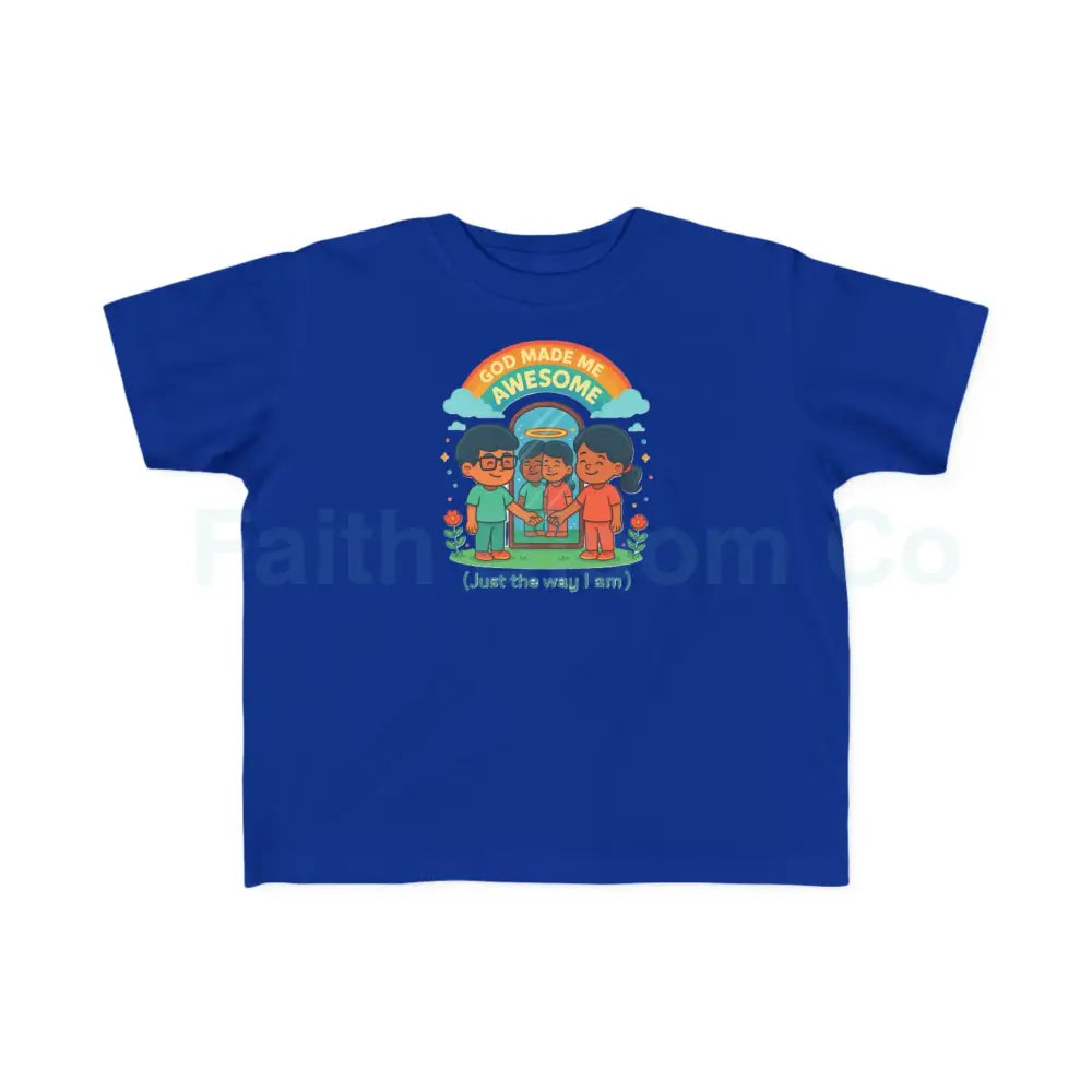 Toddler’s Awesome Tee Kids T-Shirt Rainbow Shirt Birthday Gift Playful Apparel Fun Children’s Clothing 2T / Royal Kids