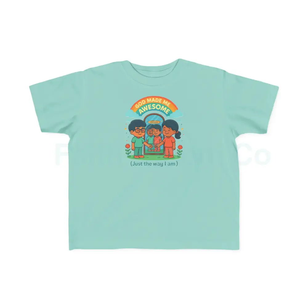 Toddler’s Awesome Tee Kids T-Shirt Rainbow Shirt Birthday Gift Playful Apparel Fun Children’s Clothing 2T / Saltwater