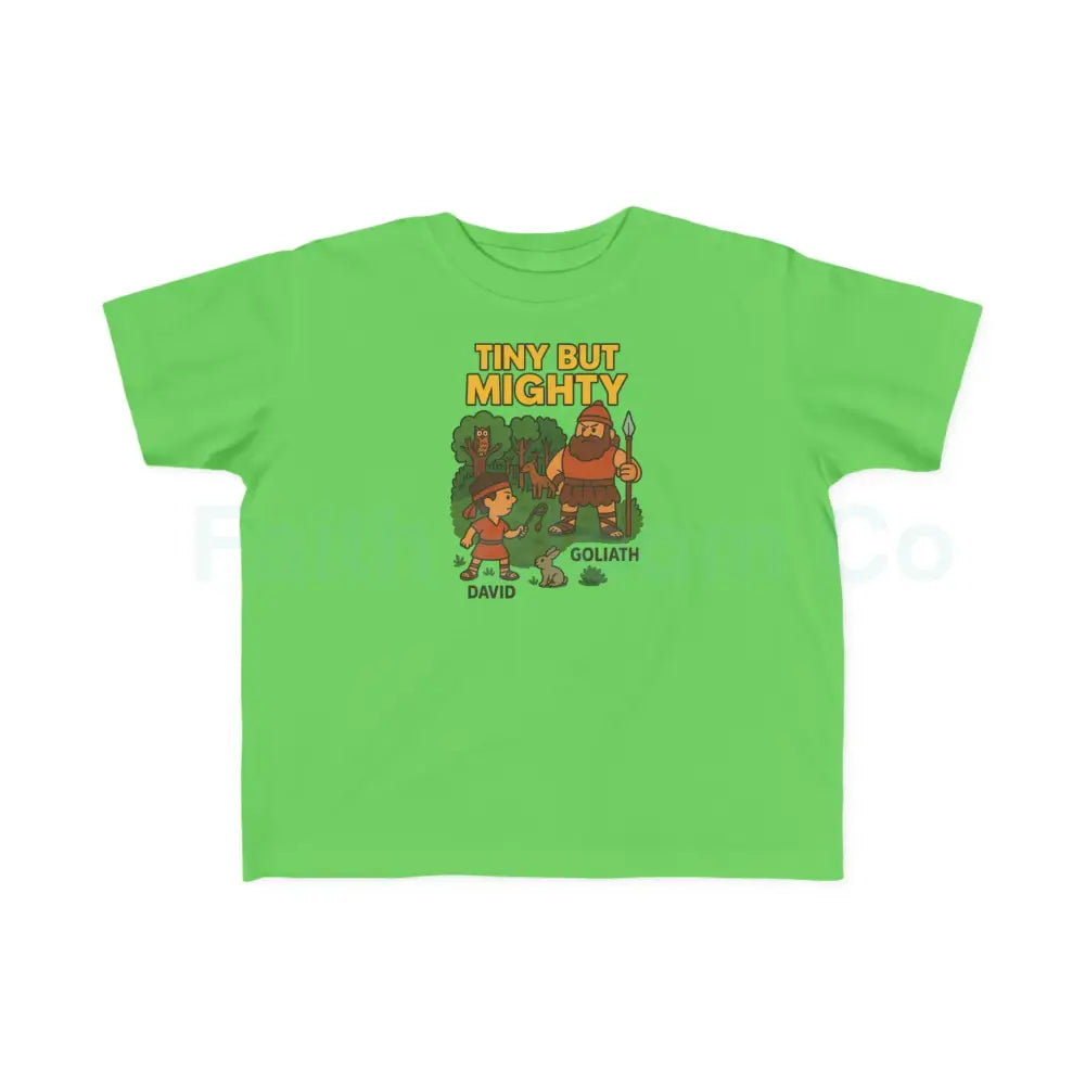 Toddler’s Tiny But Mighty Tee Kids’ Motivational T-Shirt Playful Youth Shirt Cute Toddler Apparel Fun Kids Gift