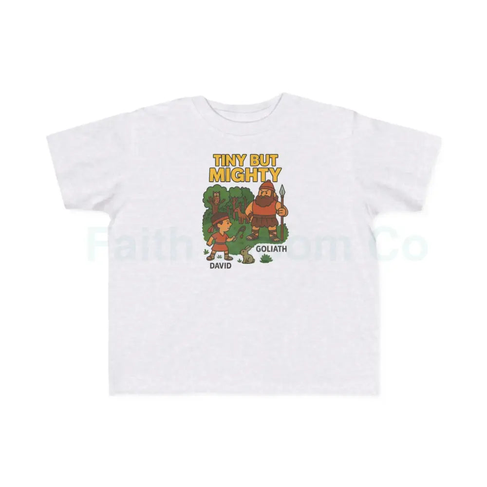Toddler’s Tiny But Mighty Tee Kids’ Motivational T-Shirt Playful Youth Shirt Cute Toddler Apparel Fun Kids Gift
