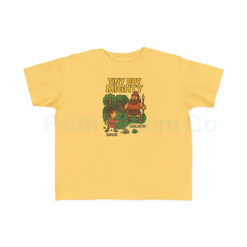Toddler’s Tiny But Mighty Tee Kids’ Motivational T-Shirt Playful Youth Shirt Cute Toddler Apparel Fun Kids Gift