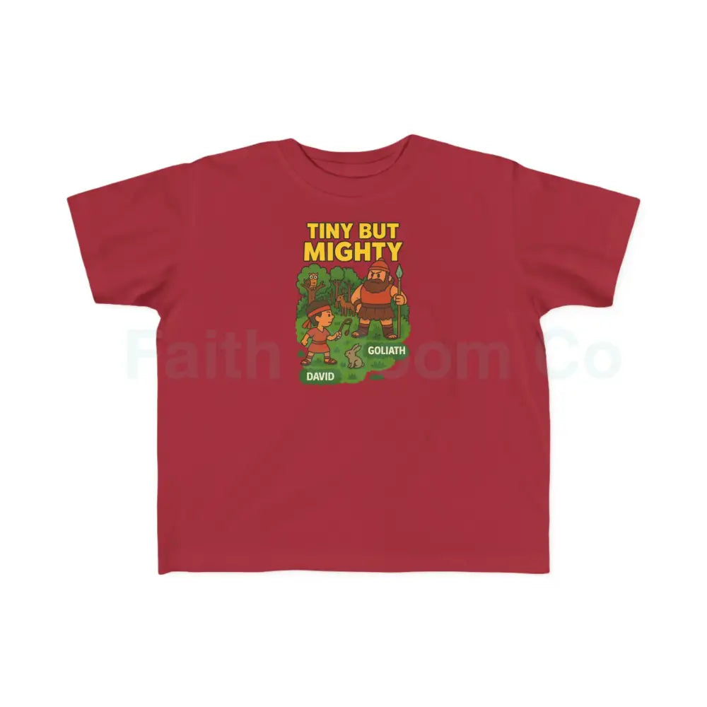 Toddler’s Tiny But Mighty Tee Kids’ Motivational T-Shirt Playful Youth Shirt Cute Toddler Apparel Fun Kids Gift