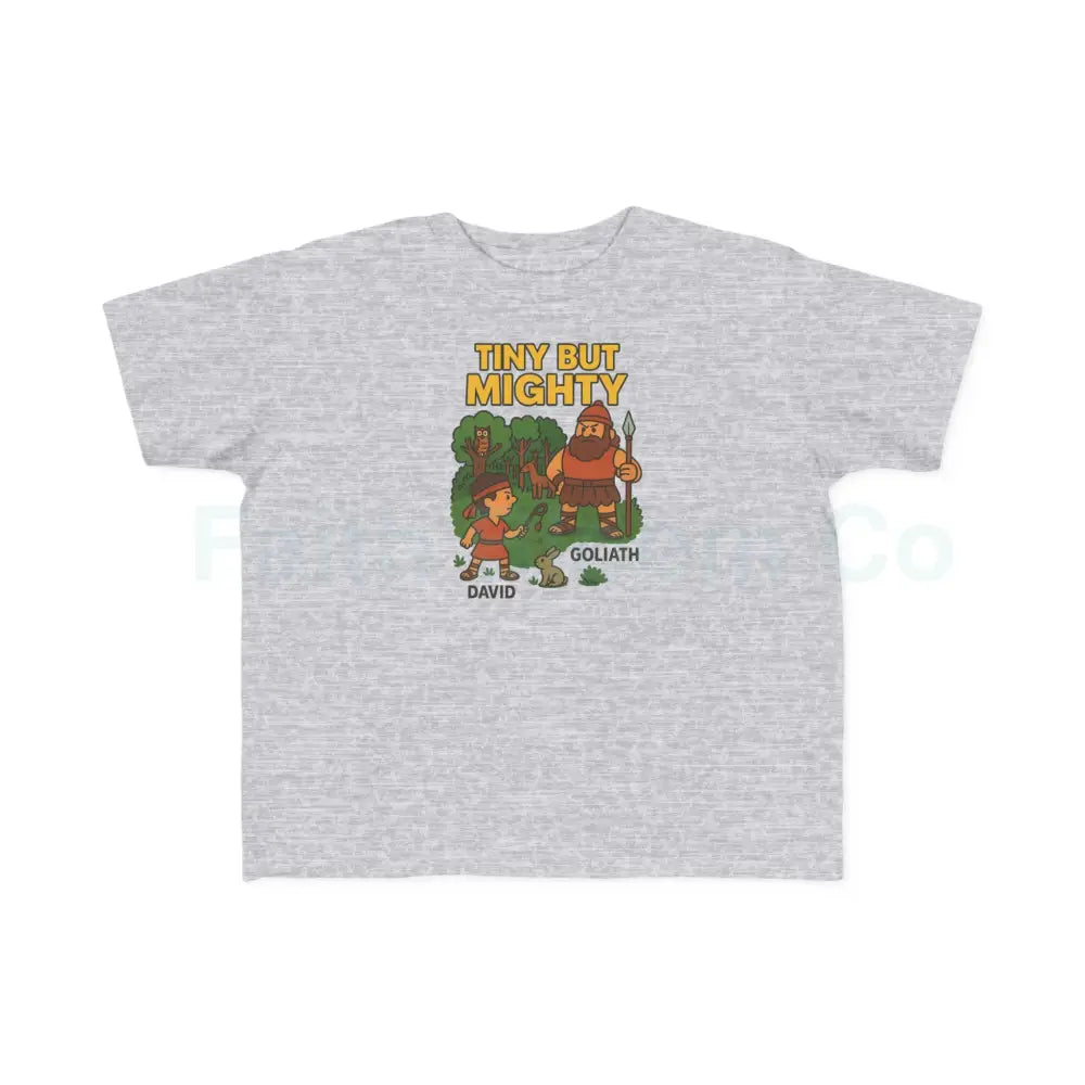 Toddler’s Tiny But Mighty Tee Kids’ Motivational T-Shirt Playful Youth Shirt Cute Toddler Apparel Fun Kids Gift
