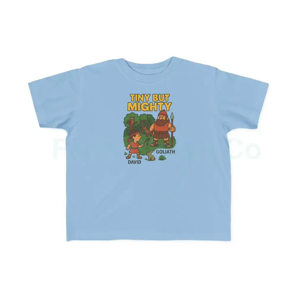 Toddler’s Tiny But Mighty Tee Kids’ Motivational T-Shirt Playful Youth Shirt Cute Toddler Apparel Fun Kids Gift